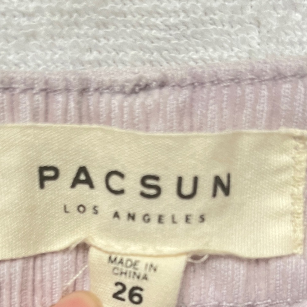 Pacsun Skirt Corduroy A-Line Jean Mini Skirt in Pastel Purple Lilac Lavender - Picture 4 of 7